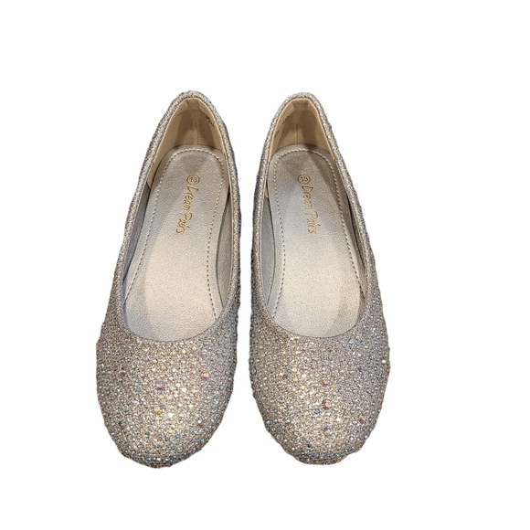 Dream Pairs Rhinestone Ballet Flats, Perfect for the Holidays, Size 13 Kids - Picture 4 of 10